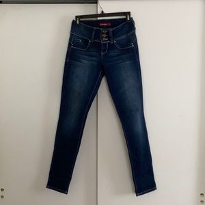 “WannaBettaButt” YMI skinny stretch dark wash jean